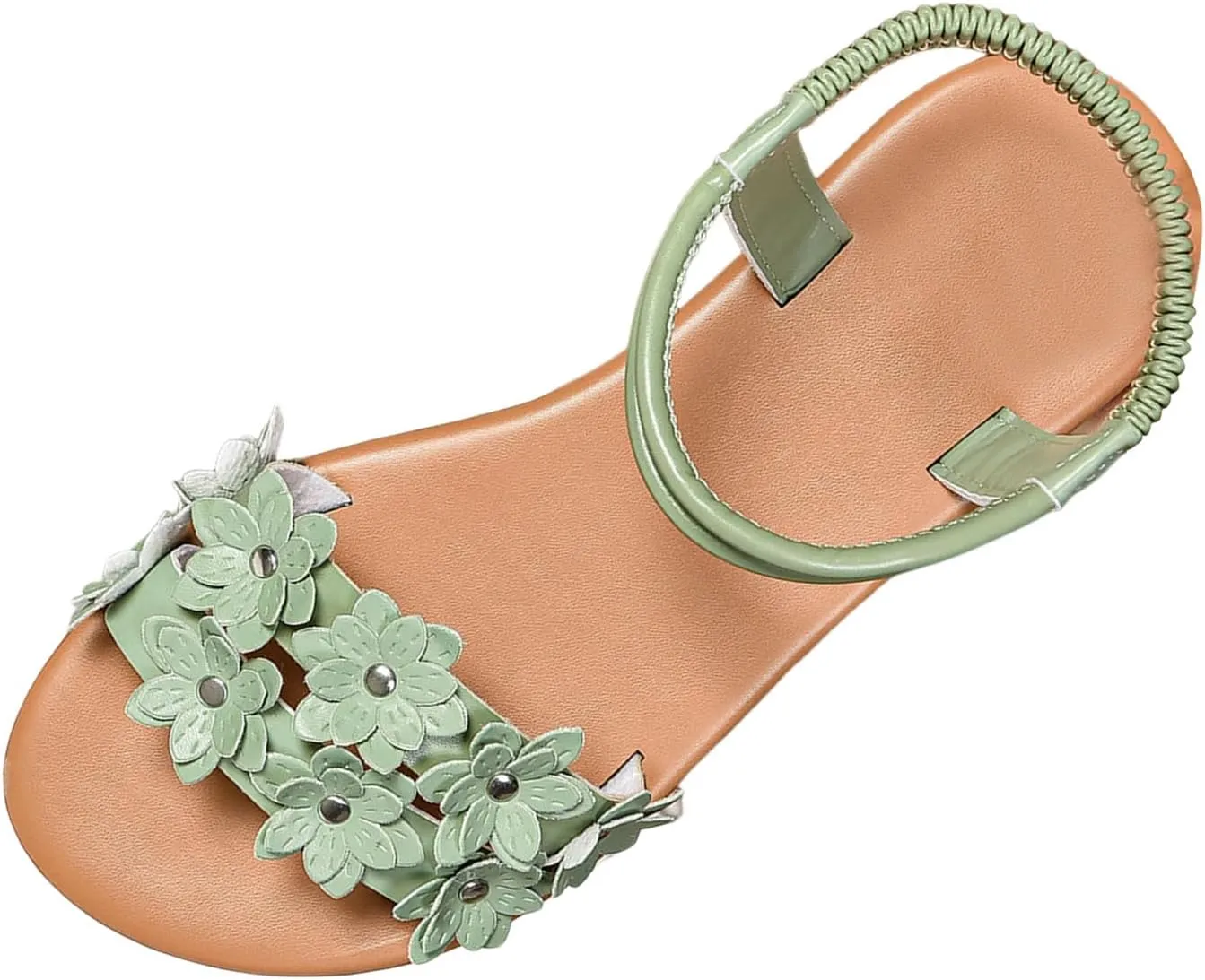Casual And Versatile Flat Sandals With Flower Decoration Fashionable Bohemian Sandals Water Sandals for Women Size 5