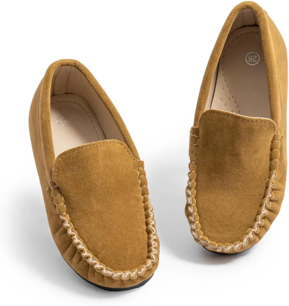 CENCIRILY Toddler Boys Girls Loafers Soft Slip On Little Kid Oxford Dress Flats Casual Boat Shoes School Uniform Moccasin Walking Shoes