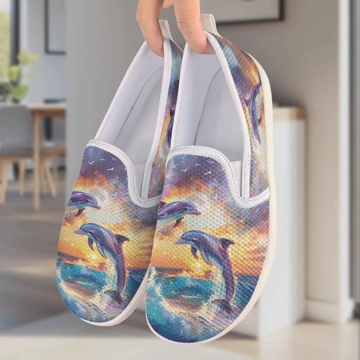 chaqlin Loafers for Women Flat Drop in Low Top Clipper Slip On Beach Travel Comfy Tennis Shoes Fashion Dress Loafers