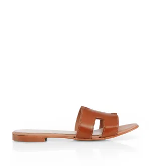 Claire Plain Leather - Cognac