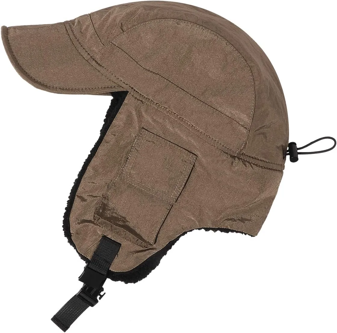 Clakllie Winter Trapper Hat Trooper Hats Earflap Cold Weather Aviator Hats Ushanka Russian Hat with Visor Military Cap