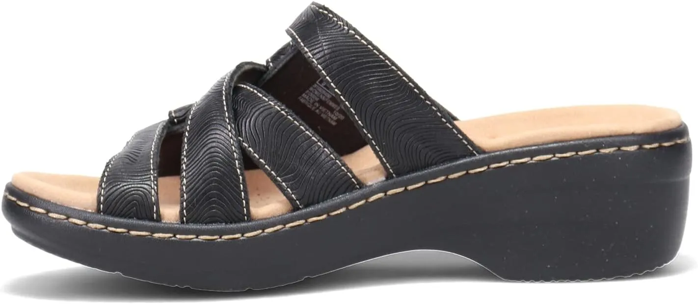 Clarks Women's Merliah Karli Sandal, Black, 7.5