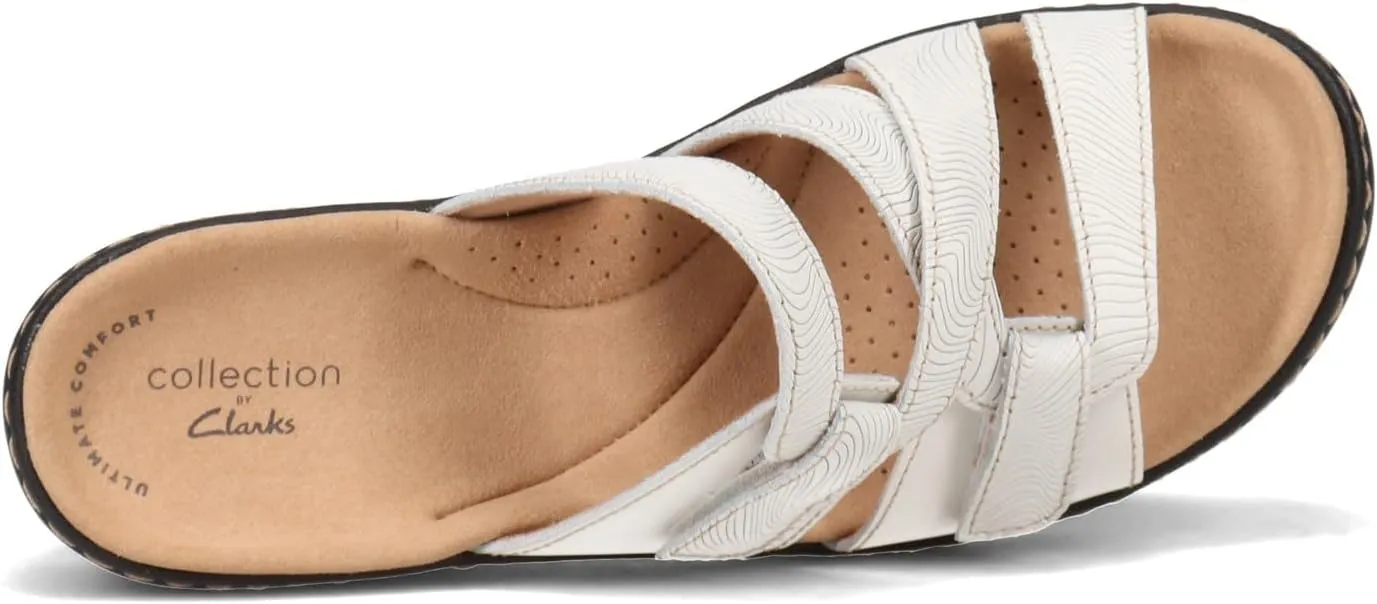 Clarks Women's Merliah Karli Sandal, White, 7.5
