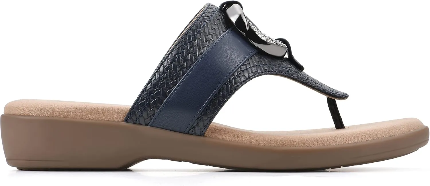 CLIFFS BY WHITE MOUNTAIN Women's Benedict Mini Wedge Sandal