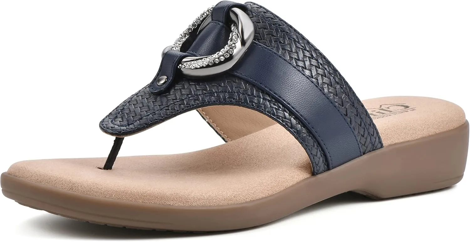 CLIFFS BY WHITE MOUNTAIN Women's Benedict Mini Wedge Sandal