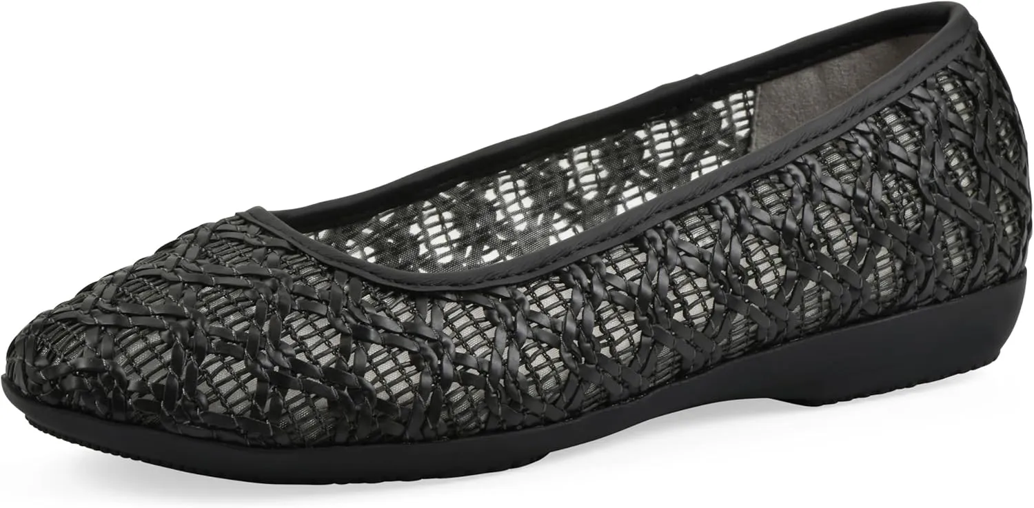 CLIFFS BY WHITE MOUNTAIN Women's Cariann Woven Ballet Flat
