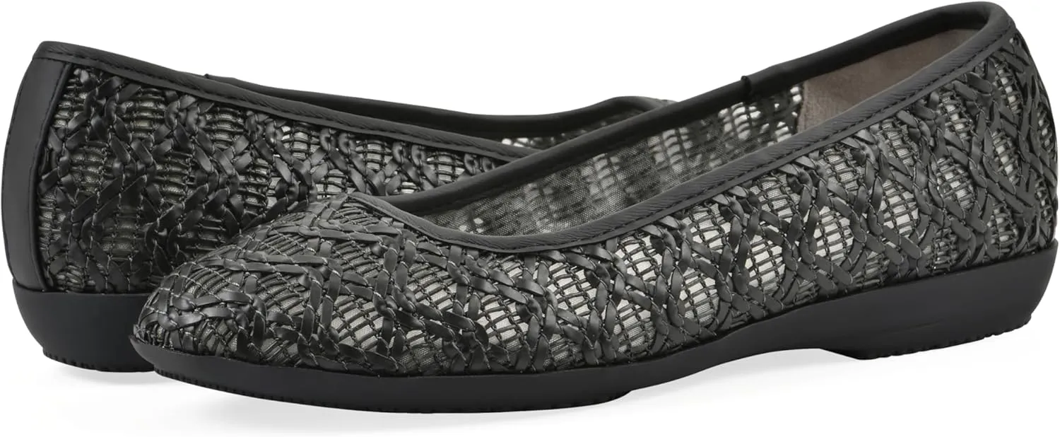 CLIFFS BY WHITE MOUNTAIN Women's Cariann Woven Ballet Flat