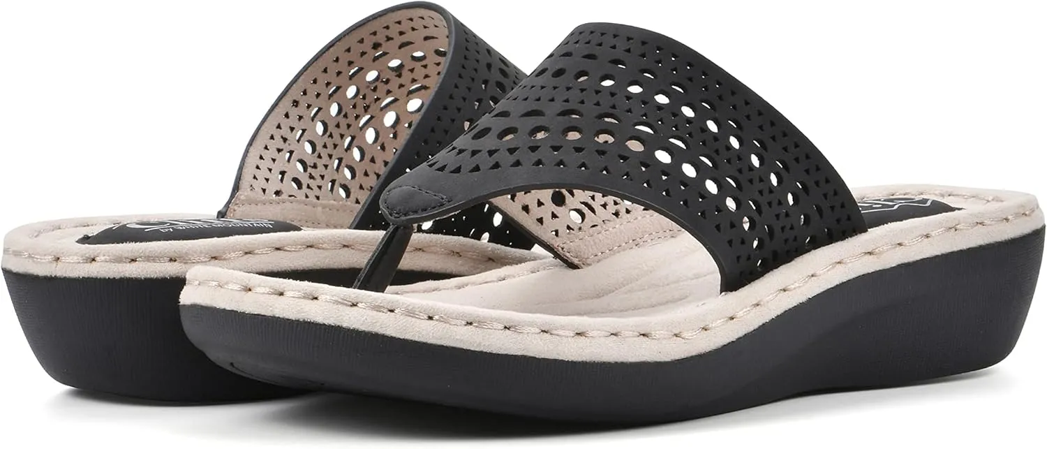 CLIFFS BY WHITE MOUNTAIN Women's Compact Wedge Sandal