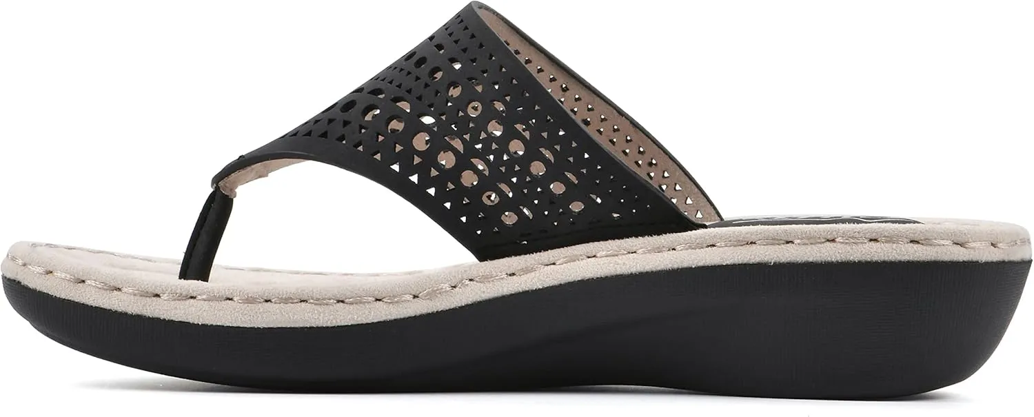 CLIFFS BY WHITE MOUNTAIN Women's Compact Wedge Sandal