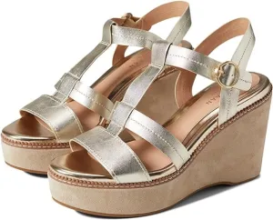 Cloudfeel Summer event Ankle Gold All Wedge Machine-learning Leather Cole Day Strap Sandals Heeled Haan