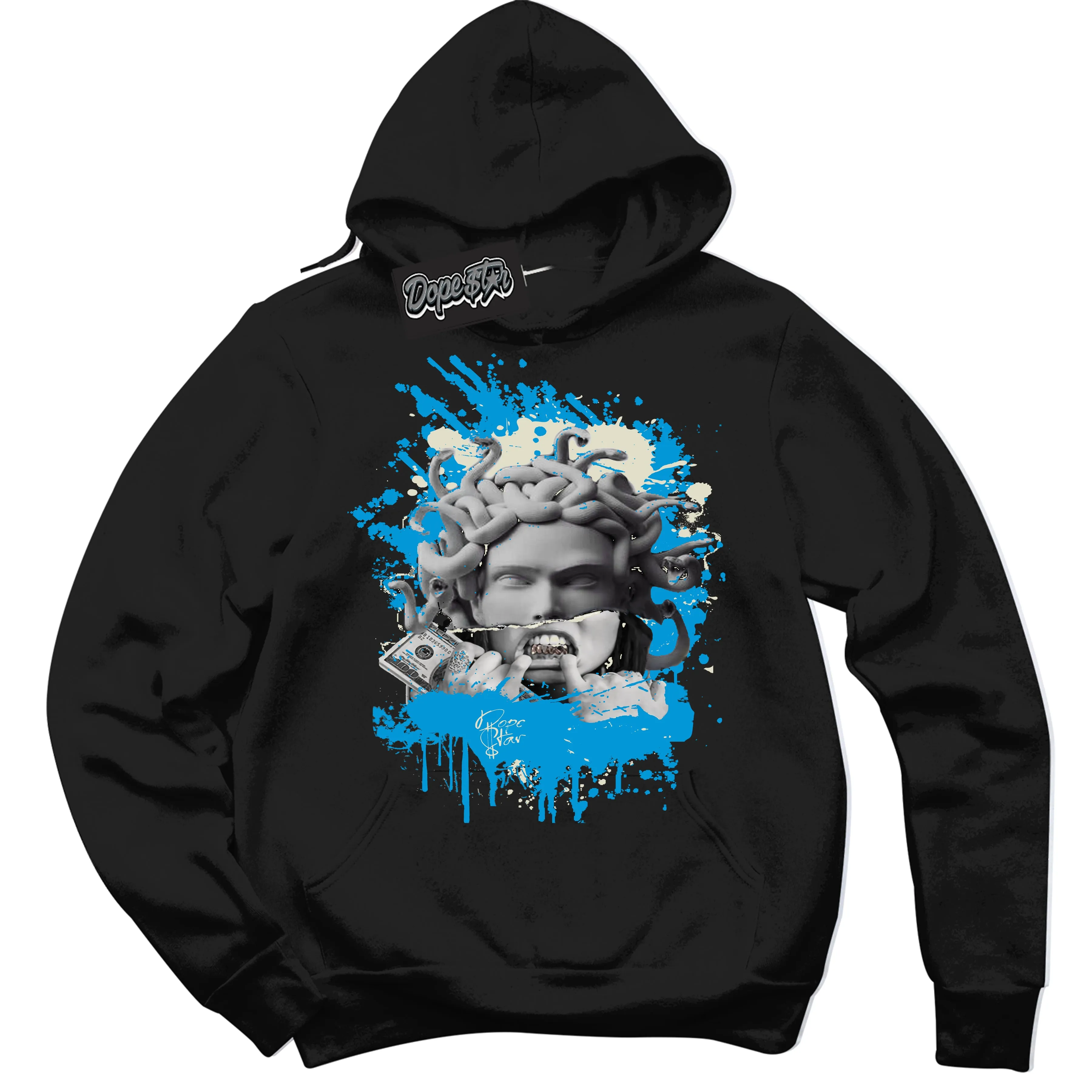 Coconut Milk University Blue Dunk Sneaker Hoodie Medusa Graphic