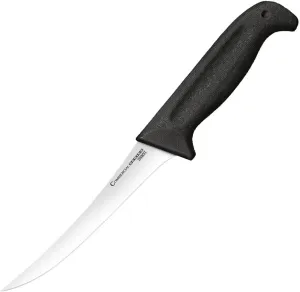 Cold Steel Commercial Series 6" Flexible Curved German 4116 Stainless Steel Fixed Blade Narrow Straight Back Game & Fish Processing Cutting Boning Knife with Ergonomic Kray-Ex Handle
