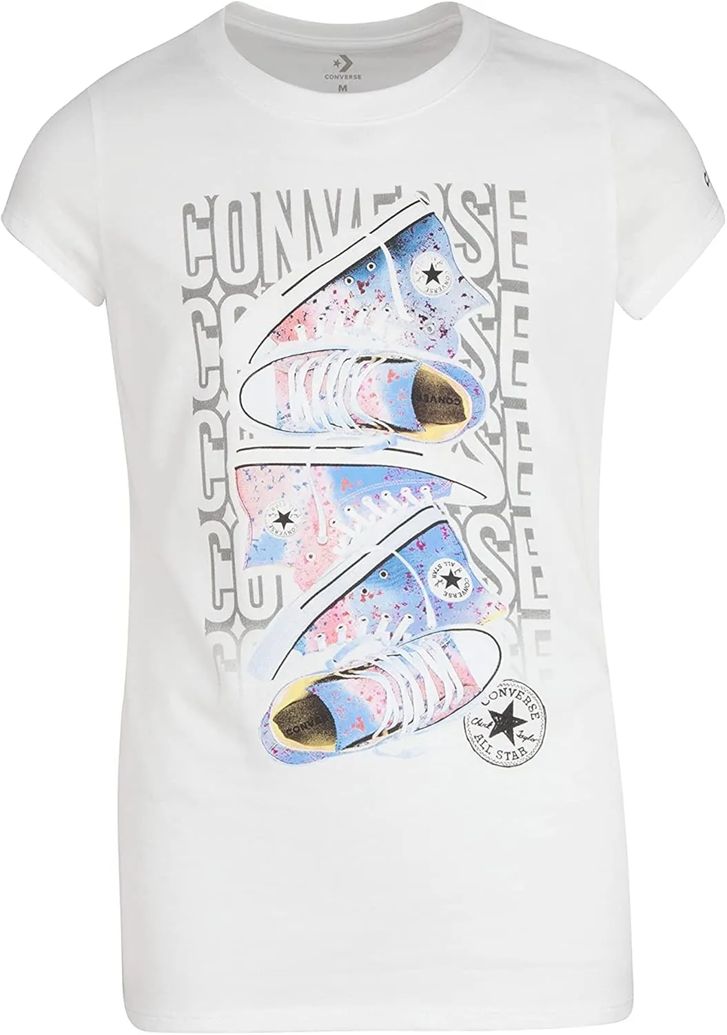 Converse Girl's Sneaker Stack Tee (Big Kids)