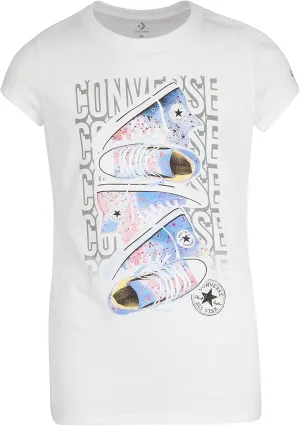 Converse Girl's Sneaker Stack Tee (Big Kids)