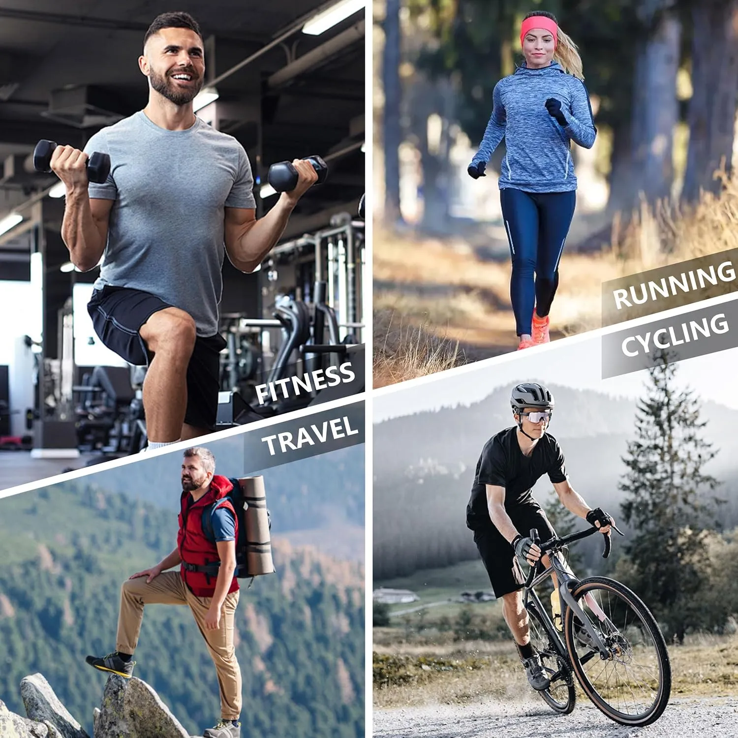 Copper Hiking Socks, Unisex Crew Cushioned Sole Arch Support Golf Running Compression Socks 6 Pairs