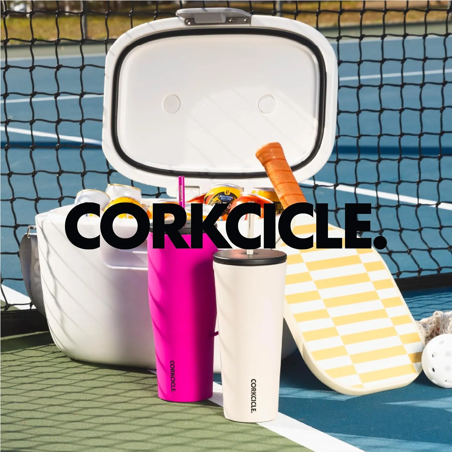 Corkcicle Cold Cup Insulated Tumbler with Lid and Straw, Matte Black, 24 oz – Reusable Water Bottle Keeps Beverages Cold for 12hrs, Hot 5hrs – Cupholder Friendly Tumbler, Lid for Flexible Sipping
