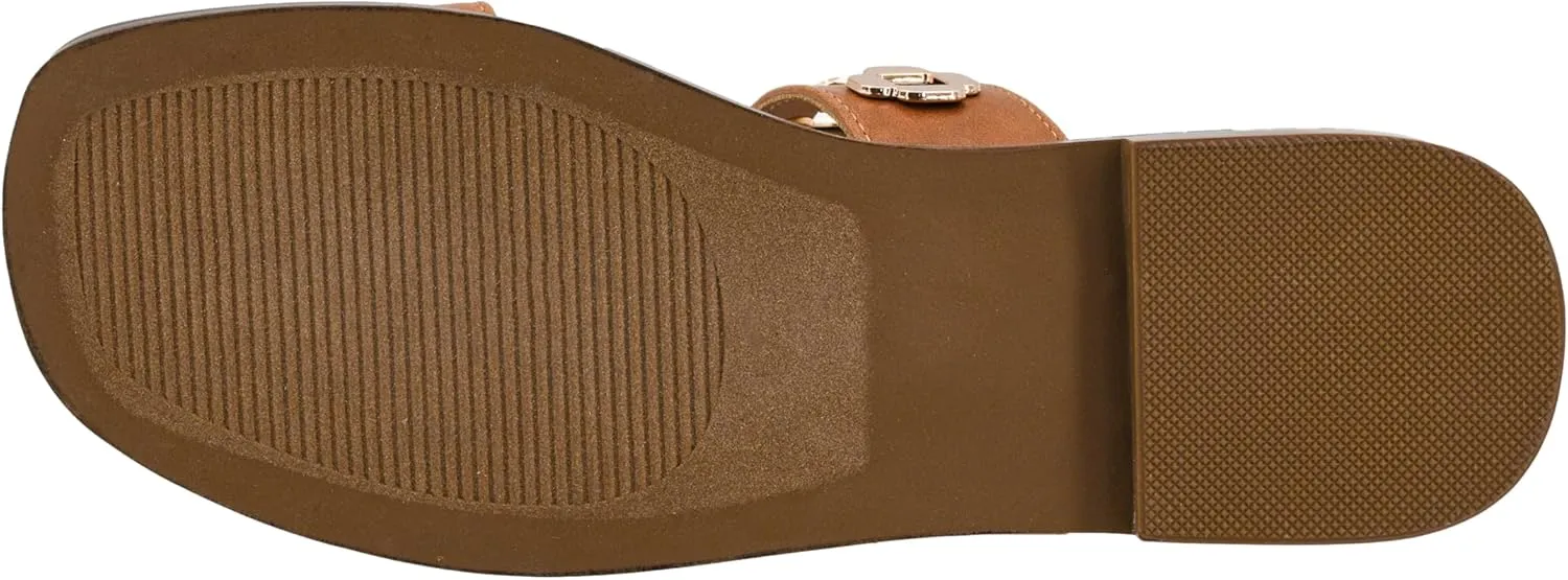 Corkys Footwear Low Tide Double Strap Sandal - Featuring Two Metal-Accented Straps, A Cushioned Insole, Studded Outsole, Easy and Convenient Slip-On design