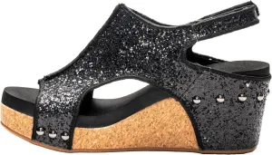 Corkys Footwear Womens Carley Wedges, Featuring Corkys EVA Foam Cushioned Insoles, A 2.5 Inch Heel, Lightweight For All Day Wear, And Hook And Loop Closure