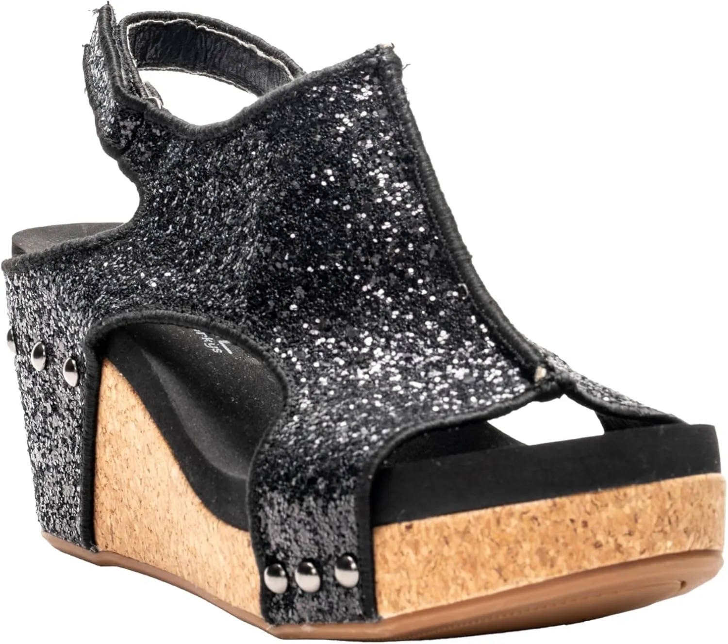 Corkys Footwear Womens Carley Wedges, Featuring Corkys EVA Foam Cushioned Insoles, A 2.5 Inch Heel, Lightweight For All Day Wear, And Hook And Loop Closure