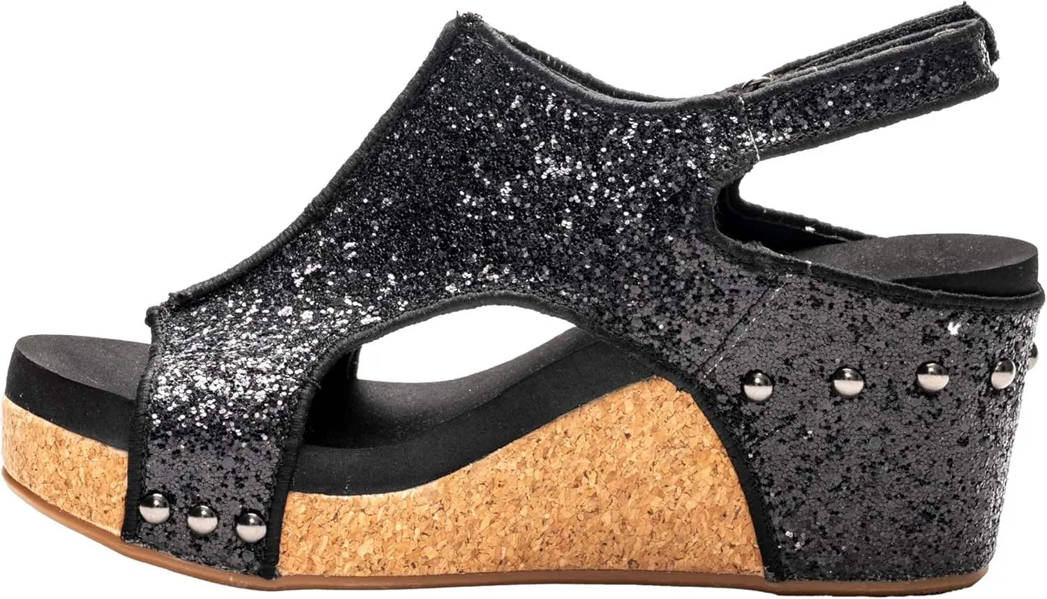 Corkys Footwear Womens Carley Wedges, Featuring Corkys EVA Foam Cushioned Insoles, A 2.5 Inch Heel, Lightweight For All Day Wear, And Hook And Loop Closure