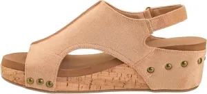 Corkys Footwear Women's Volta II Wedge Sandal - 2 Inch Cushioned Wedge, Hook & Loop Closure for Comfort & Style, Perfect for Casual & Dressy Outfits, All Day Wear