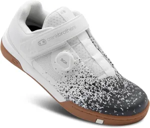 Crankbrothers Stamp BOA Splatter Mens MTB Mountain Bike Shoes White/Black 12 USA