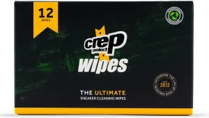 Crep Protect Biodegradable Sneaker Cleaning Wipes - Individually Wrapped Shoe Cleaning Wipes (Pack of 12)