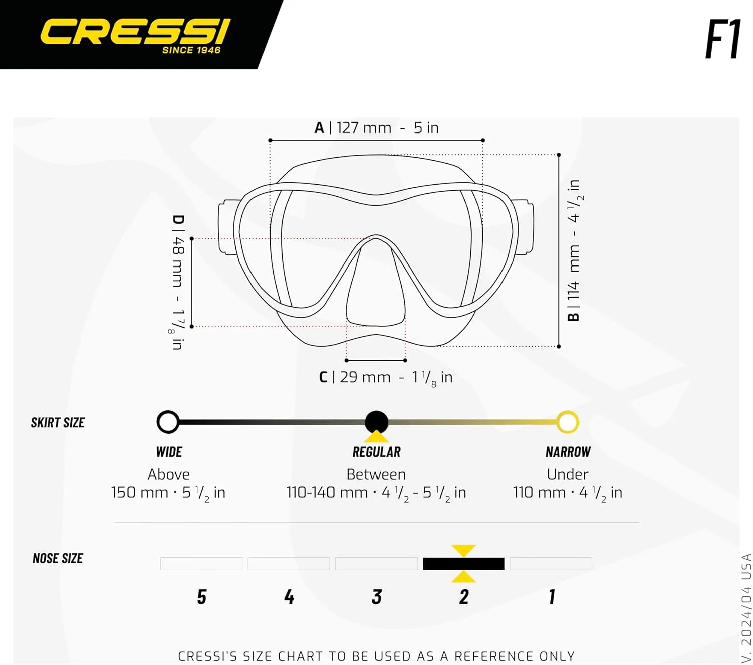 Cressi F1, Scuba Diving Snorkeling Frameless Mask - Perfect Seal Silicone Skirt - Designed in Italy by Cressi