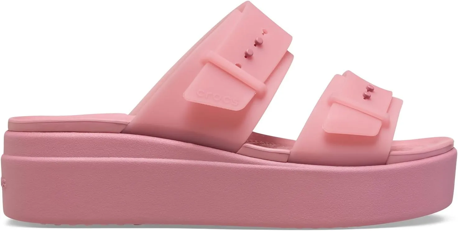 Crocs Women's Brooklyn Buckle Low Wedge, Platform Sandals