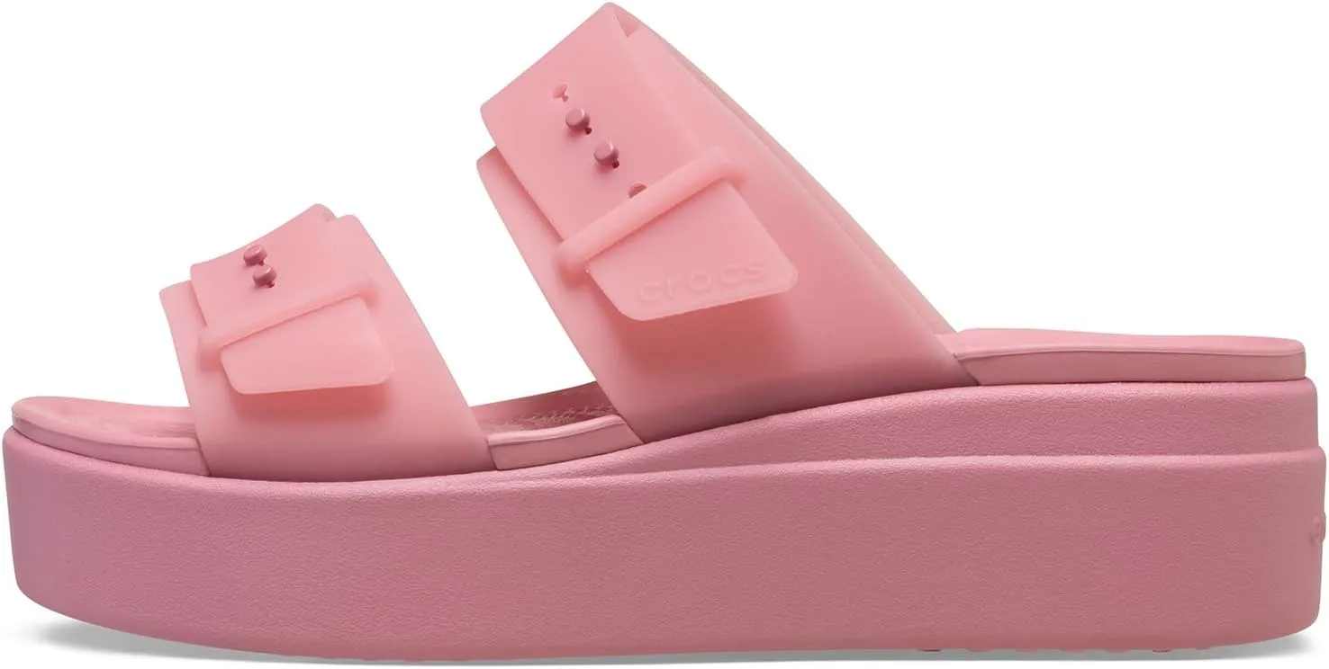 Crocs Women's Brooklyn Buckle Low Wedge, Platform Sandals