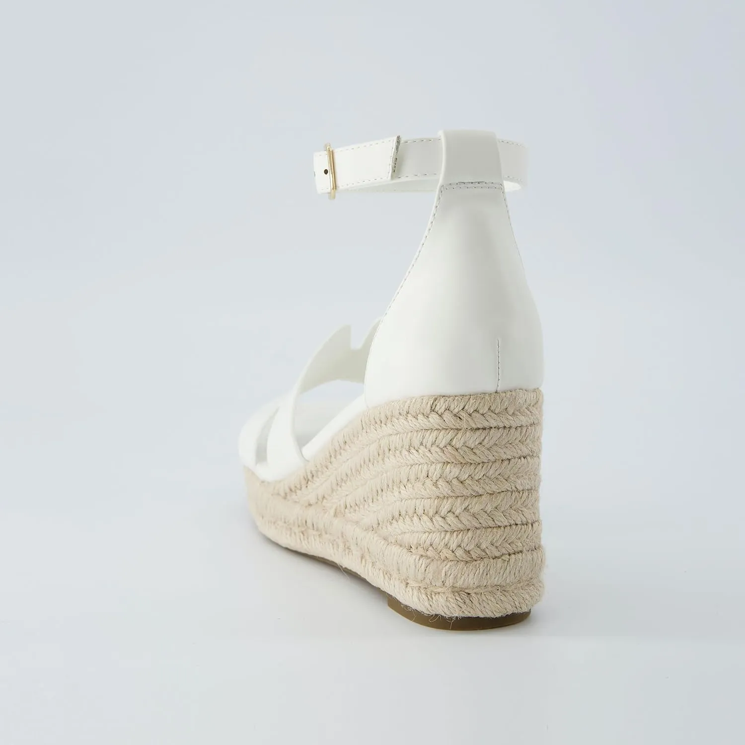 CUSHIONAIRE Women's Charlie Espadrille Wedge Sandal  Memory Foam and Wide Widths Available