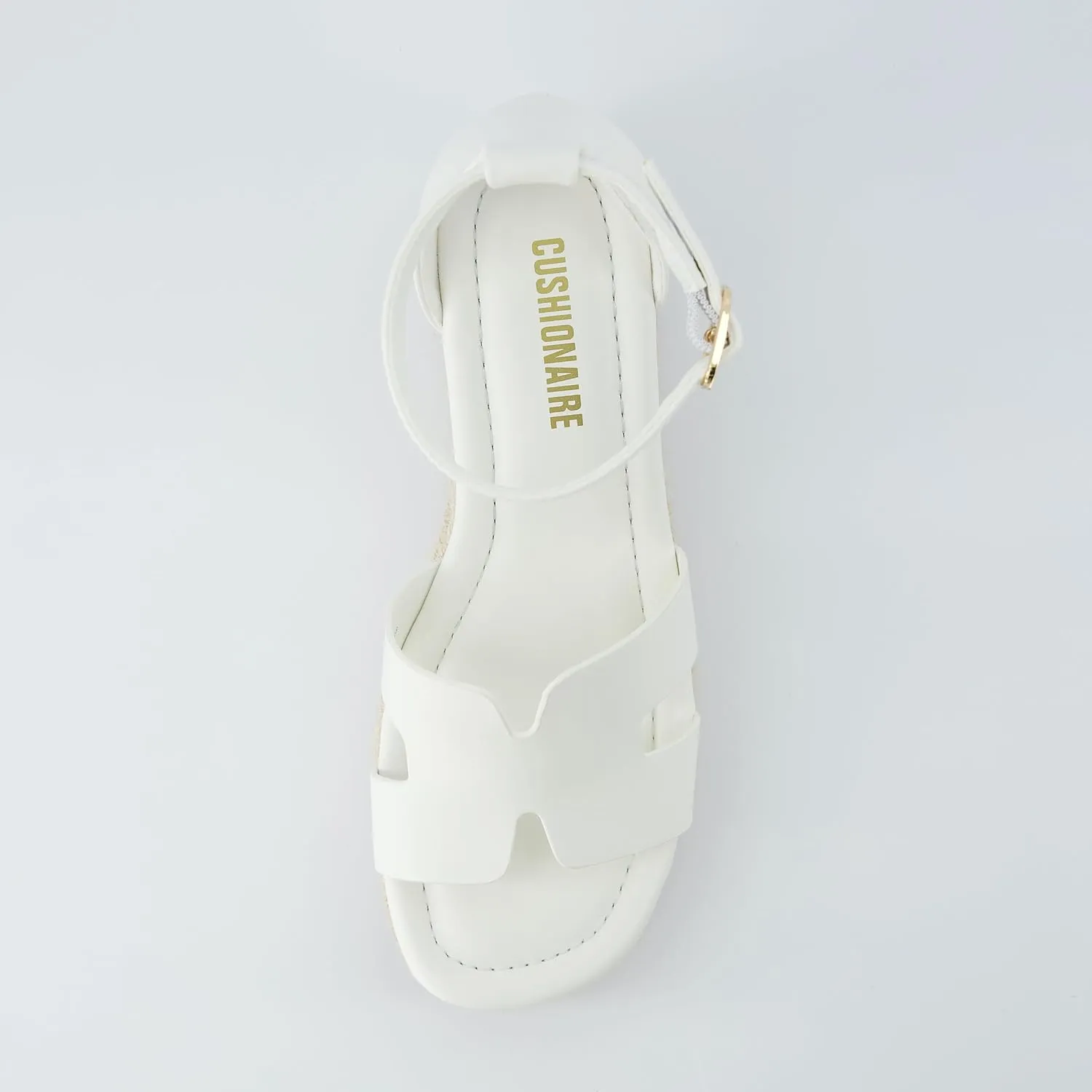 CUSHIONAIRE Women's Charlie Espadrille Wedge Sandal  Memory Foam and Wide Widths Available