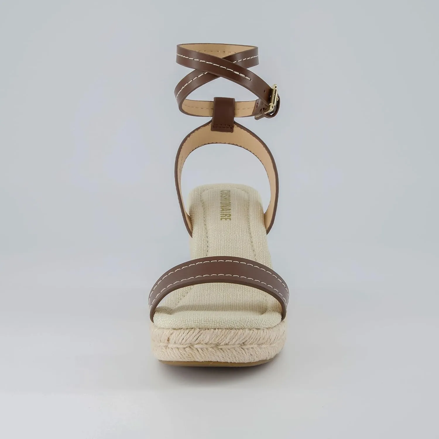 CUSHIONAIRE Women's Chico One Band Espadrille Wedge Sandal  Memory Foam