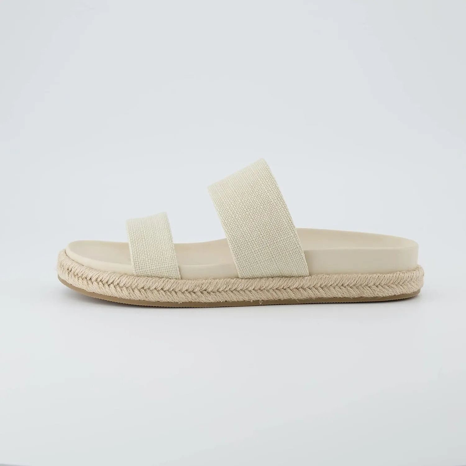 CUSHIONAIRE Women's Niles Espadrille footbed sandal with  Comfort, Wide Widths Available