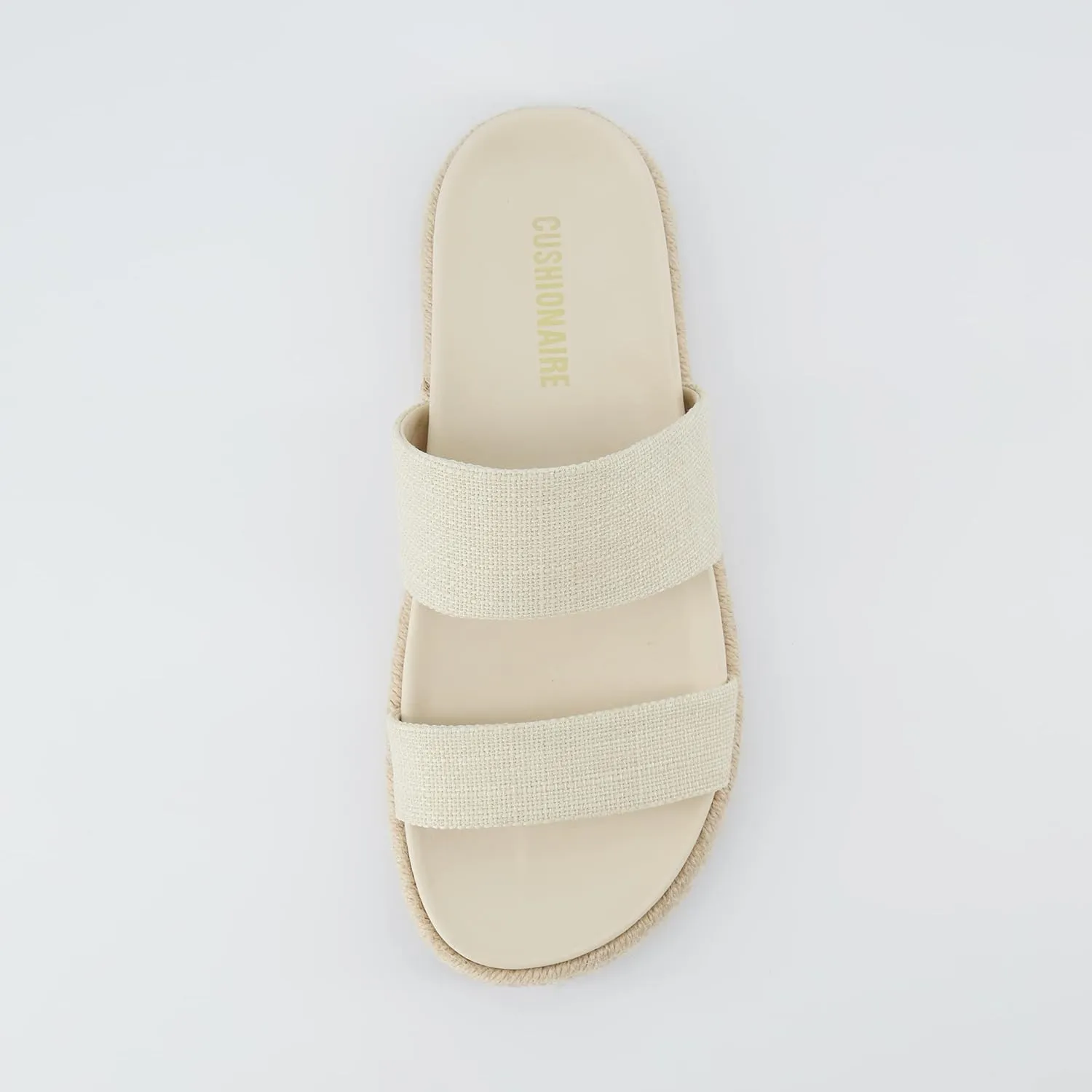 CUSHIONAIRE Women's Niles Espadrille footbed sandal with  Comfort, Wide Widths Available