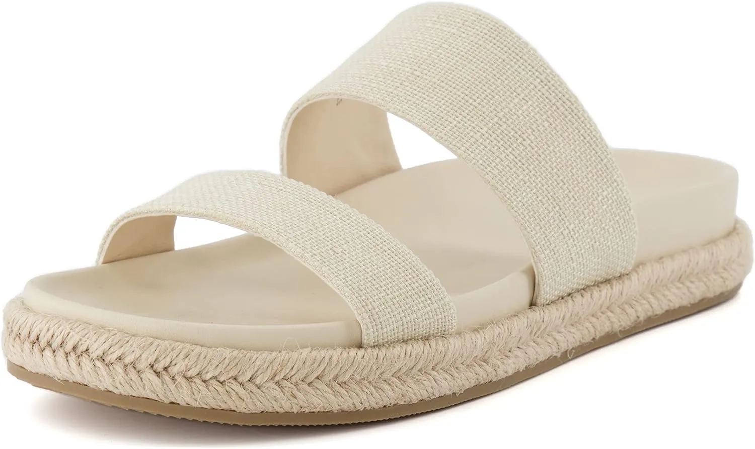 CUSHIONAIRE Women's Niles Espadrille footbed sandal with  Comfort, Wide Widths Available