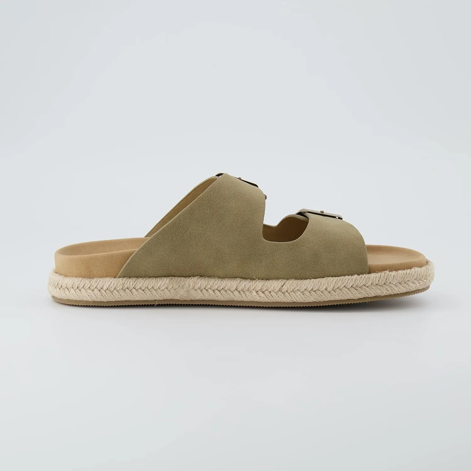 CUSHIONAIRE Women's Noodle Espadrille footbed sandal with  Comfort, Wide Widths Available