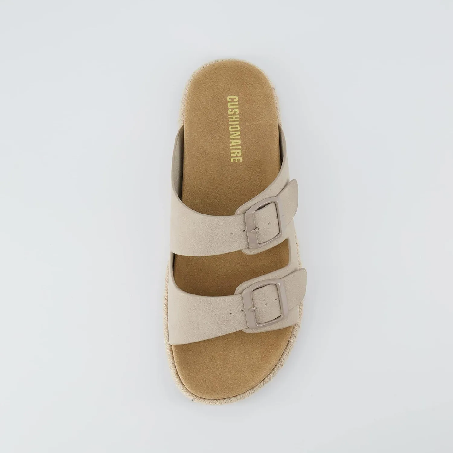 CUSHIONAIRE Women's Noodle Espadrille footbed sandal with  Comfort, Wide Widths Available