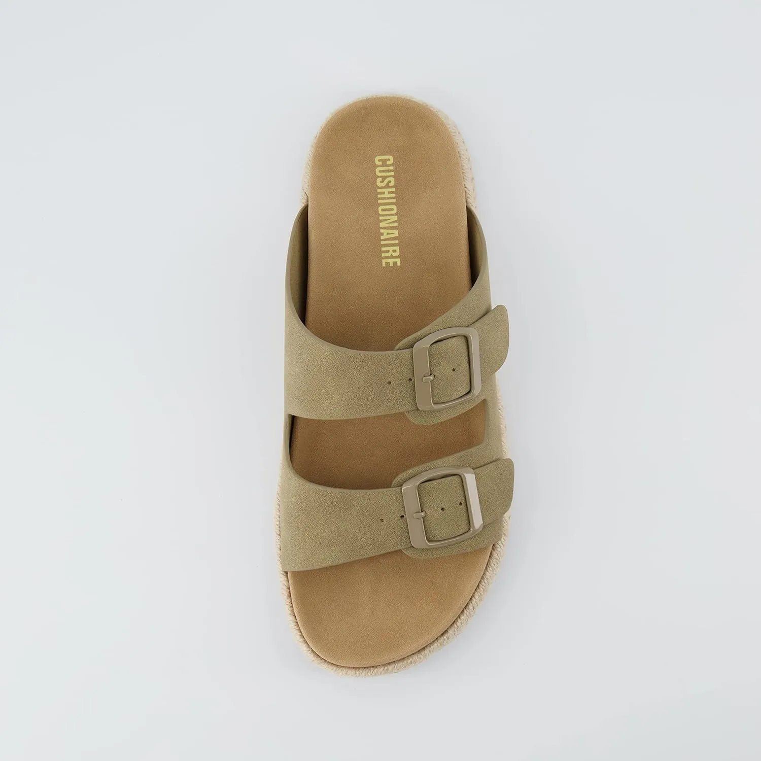 CUSHIONAIRE Women's Noodle Espadrille footbed sandal with  Comfort, Wide Widths Available