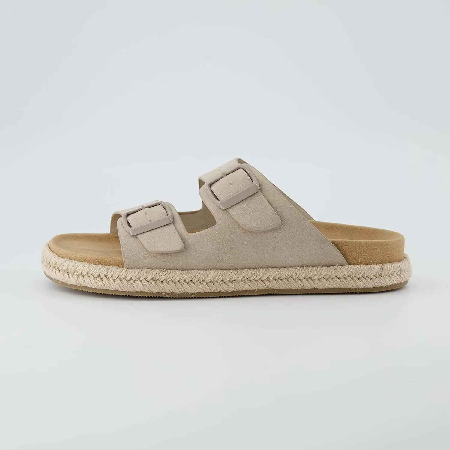 CUSHIONAIRE Women's Noodle Espadrille footbed sandal with  Comfort, Wide Widths Available