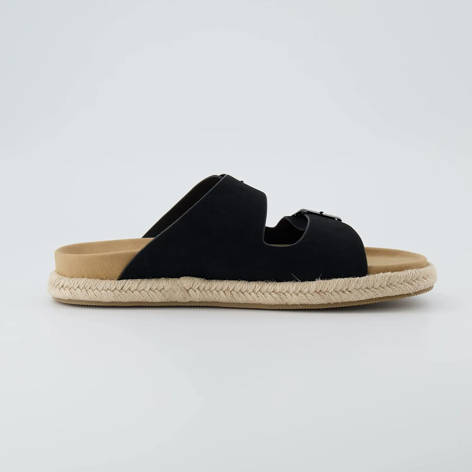 CUSHIONAIRE Women's Noodle Espadrille footbed sandal with  Comfort, Wide Widths Available