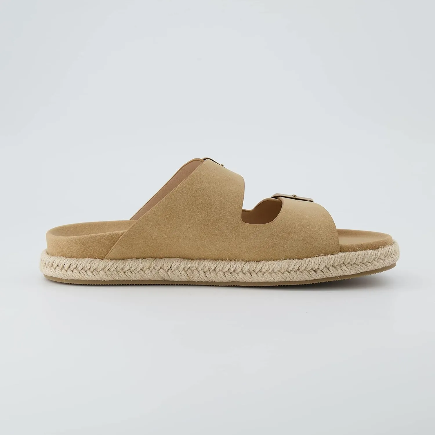 CUSHIONAIRE Women's Noodle Espadrille footbed sandal with  Comfort, Wide Widths Available