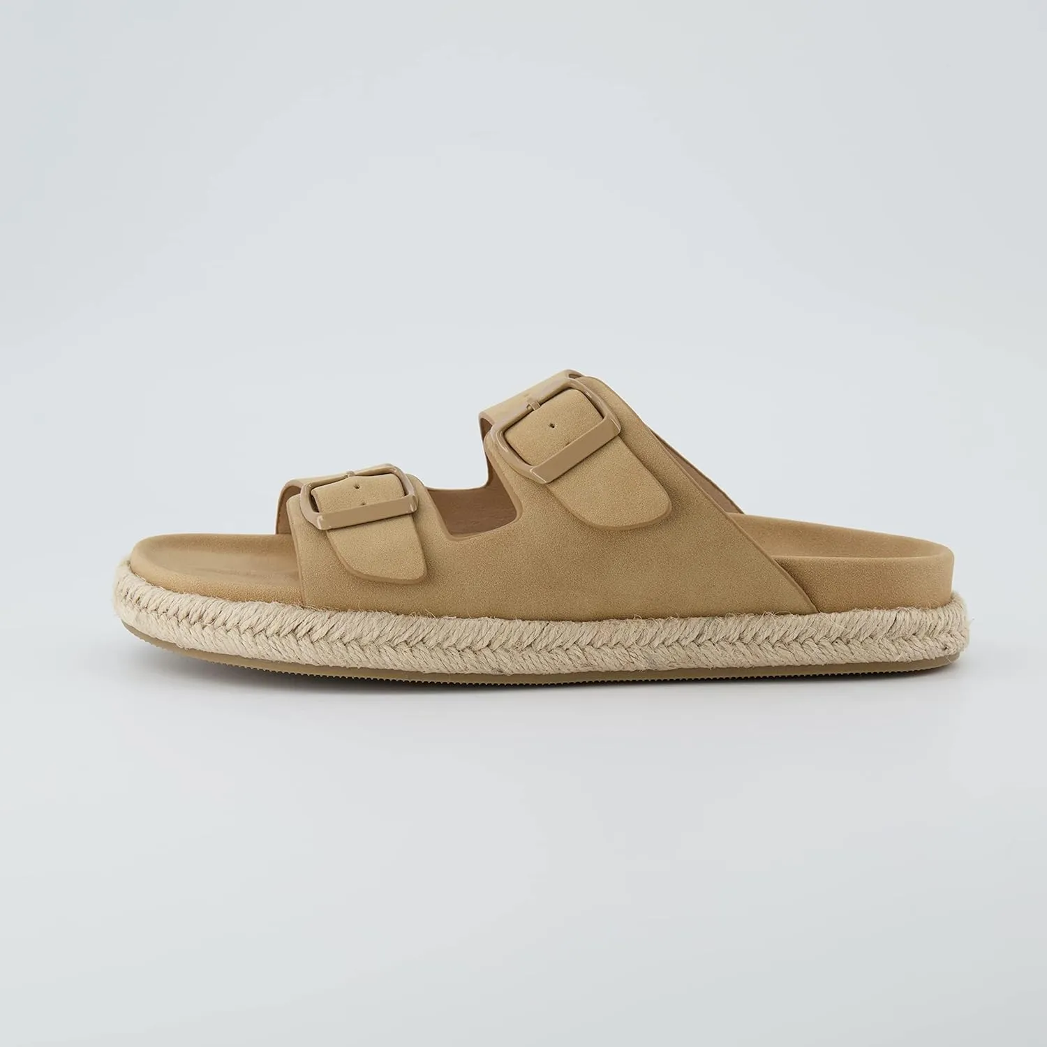CUSHIONAIRE Women's Noodle Espadrille footbed sandal with  Comfort, Wide Widths Available