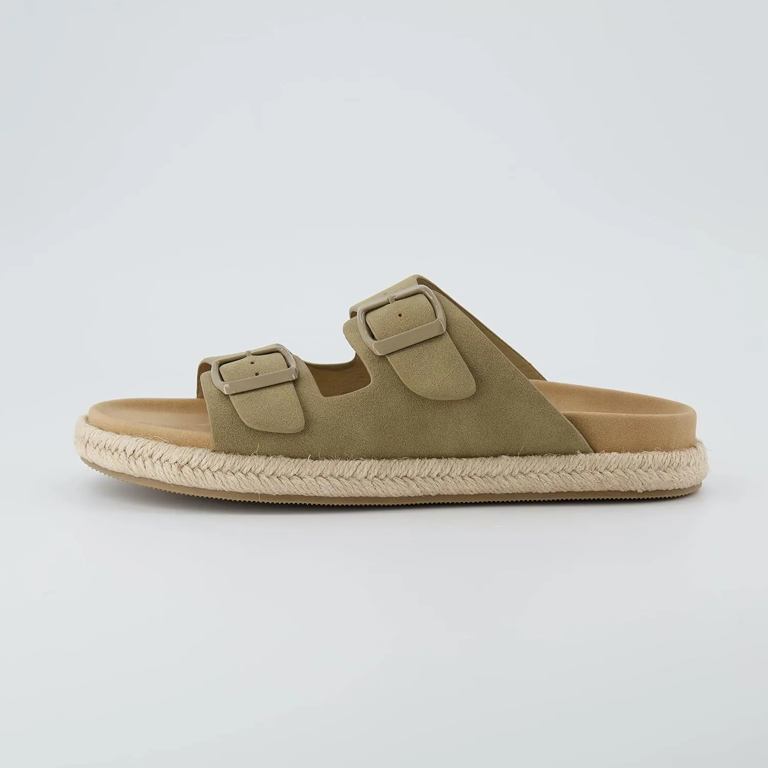 CUSHIONAIRE Women's Noodle Espadrille footbed sandal with  Comfort, Wide Widths Available