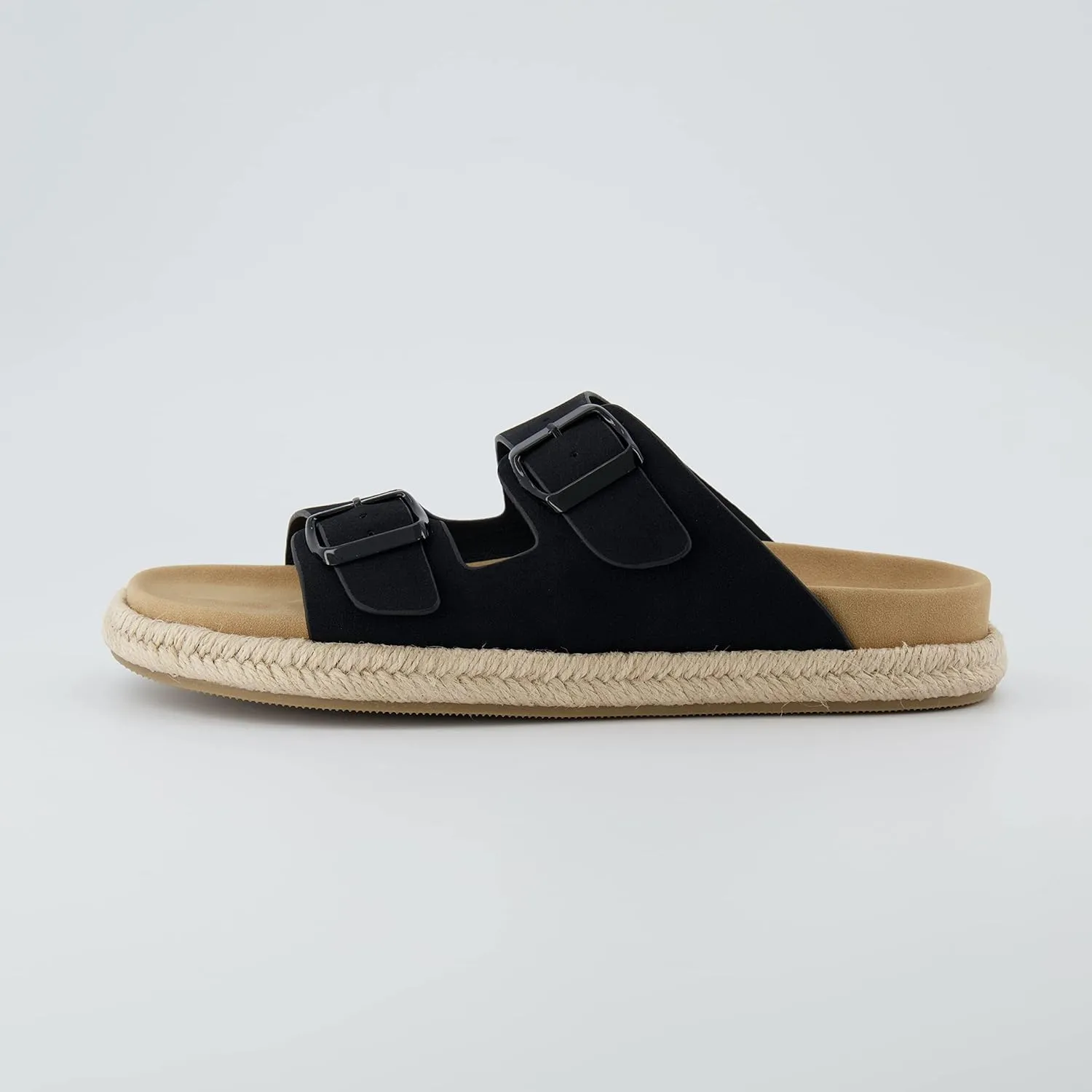 CUSHIONAIRE Women's Noodle Espadrille footbed sandal with  Comfort, Wide Widths Available