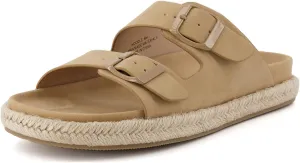 CUSHIONAIRE Women's Noodle Espadrille footbed sandal with  Comfort, Wide Widths Available