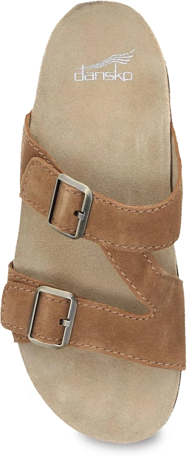 Dansko Dayna Double Buckle, Slip-On Sandal for Women - Cushioned Cork Midsole for Comfort and Shock Absorption - Vibram ECOSTEP EVO Rubber Outsole for Long-Lasting Wear
