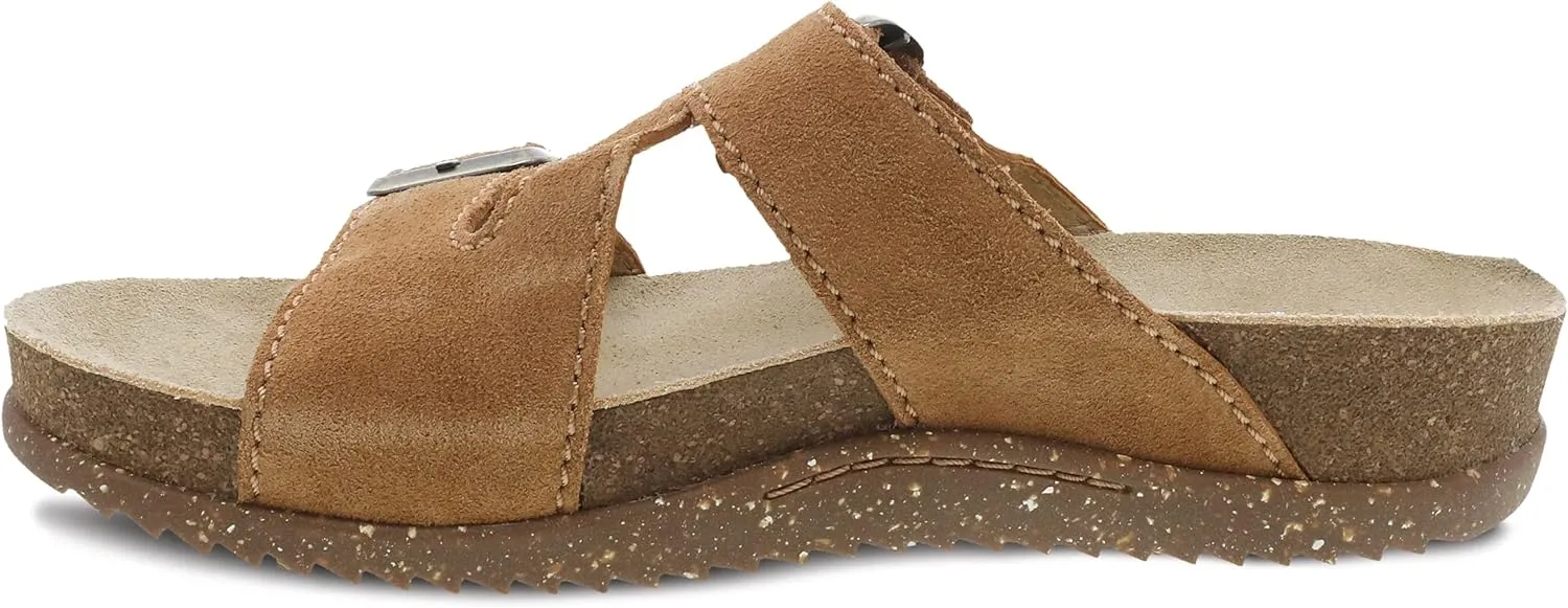 Dansko Dayna Double Buckle, Slip-On Sandal for Women - Cushioned Cork Midsole for Comfort and Shock Absorption - Vibram ECOSTEP EVO Rubber Outsole for Long-Lasting Wear