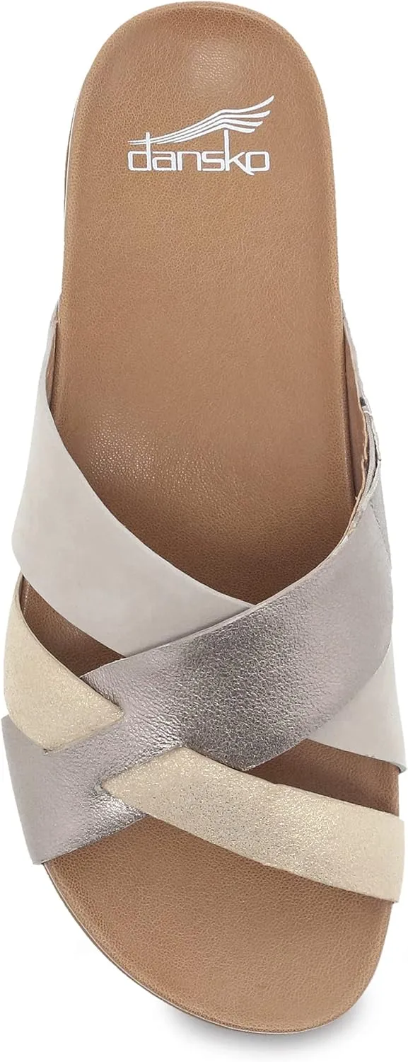 Dansko Joanna Slip-On Sandal for Women – Leather Linings and Uppers for All-Day Comfort – Dual Density EVA Footbed and Lightweight Rubber Outsole for Long-Lasting Wear