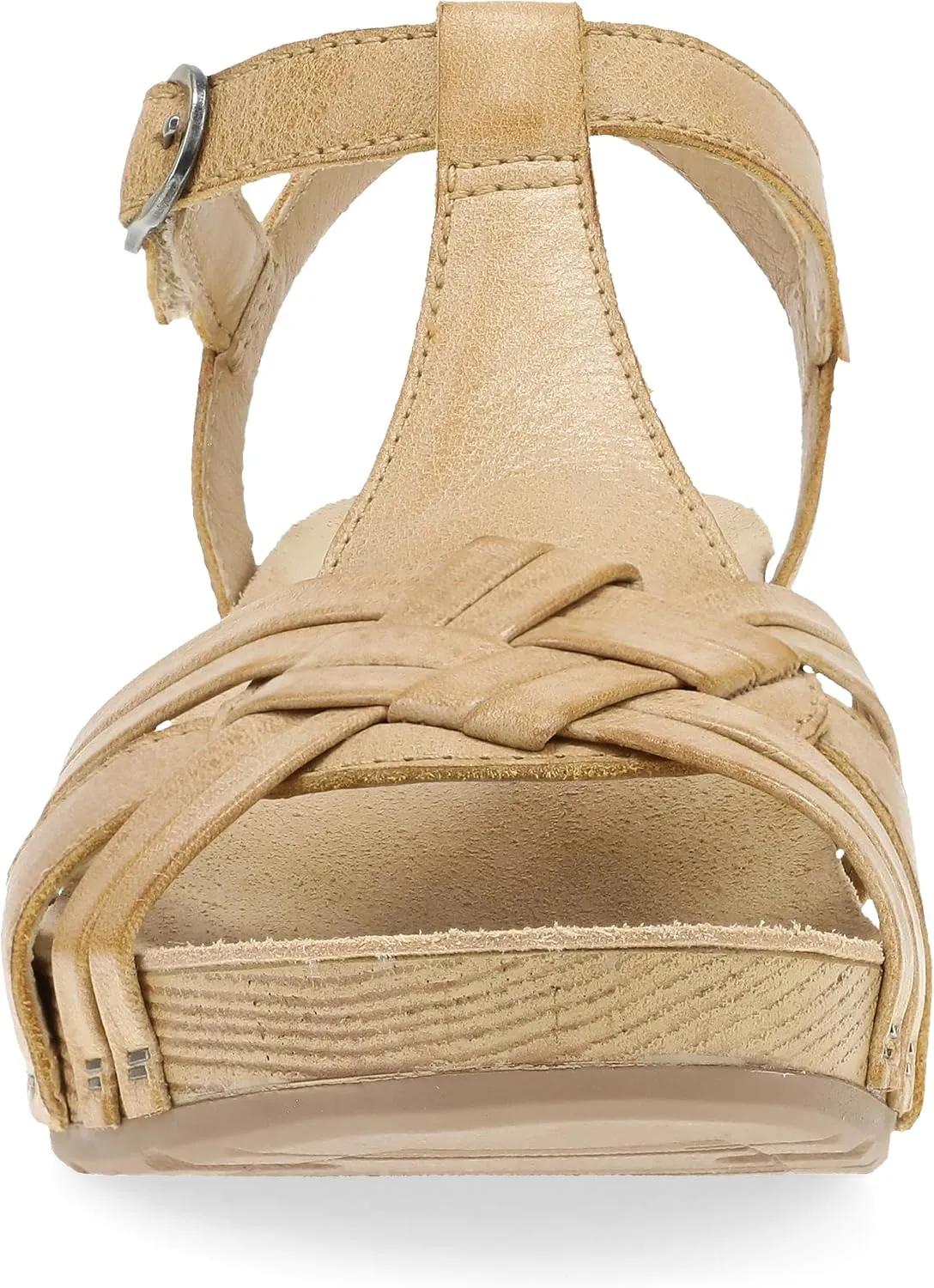 Dansko Tia Fisherman Wedge Sandal for Women - Contoured Footbed for All-Day Comfort and Support – Adjustable Hook & Loop Straps with Buckle Detail